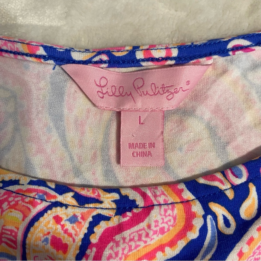 Lilly Pulitzer Pippa Cut Out Can't Resist Print Stretch Fitted Dress size L - Picture 8 of 13